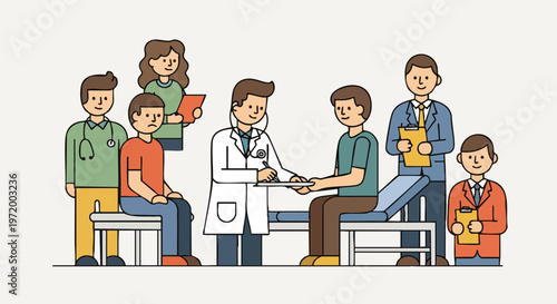 Medical Team Conducting Health Consultations with Patients