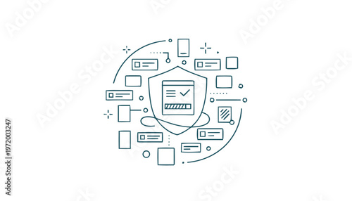 Shield Protecting Computer Server System.