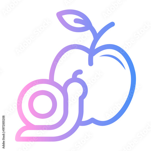 fruit Line Gradient Icon