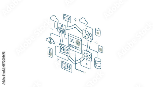 Technology Network System Architecture Diagram.