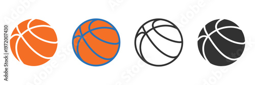 Basketball icon vector isolated on white background, sport ball symbol, professional and amateur game representation, basketball equipment design