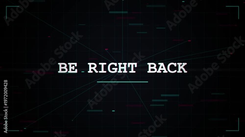 Glitching digital screen displaying 