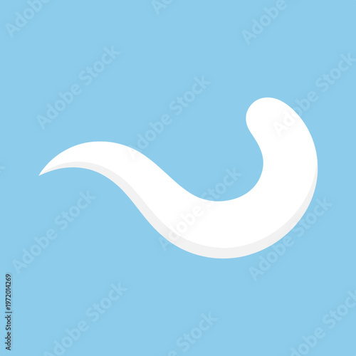 milk liquid wave splash vector smooth flowing curve minimal flat design .eps