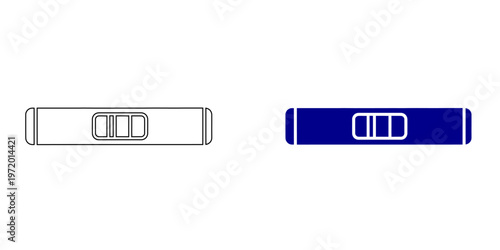 Minimalist Pregnancy Test Icon with Positive Result for Maternity and Healthcare Concepts
