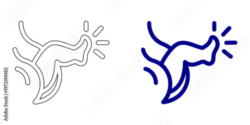Minimalist Baby Kick Icon for Fetal Movement and Pregnancy Awareness Concepts
