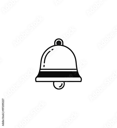 Notification bell icon white on black alert reminder symbol
