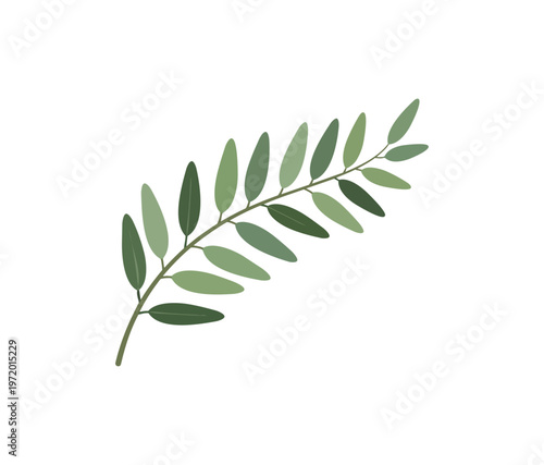 Olive branch illustration isolated on black background symbol of peace nature decoration
