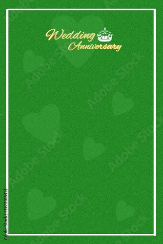 vector illustration of a green background with a pattern, wedding invitation card 