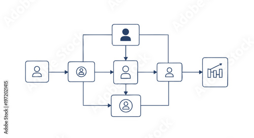 Workflow Diagram Illustrating Business Process and Team Collaboration.