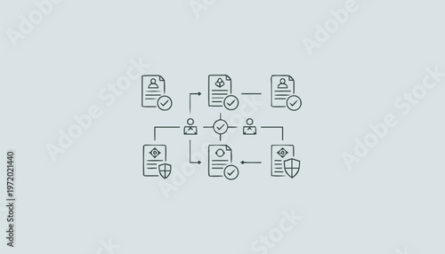 Workflow of Document Management and Data Protection Process.