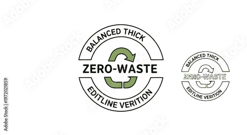 Zero-Waste Circular Arrow Symbol Promoting Sustainability and Environmental Responsibility.