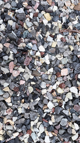 Canvas Print Multi-colored Decorative Gravel and Stones Background Texture