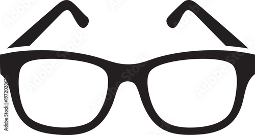 Black glasses icon, eyeglasses vector, spectacles illustration, optical glasses
