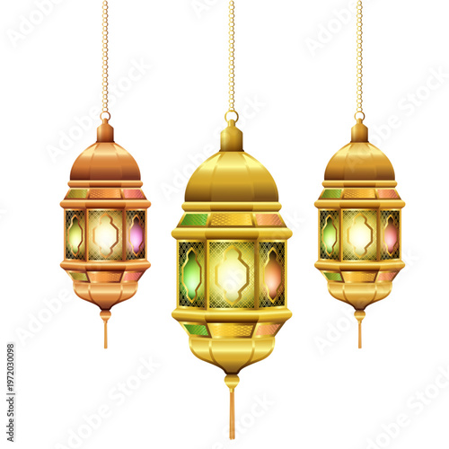 Islamic lantern vector illustration 