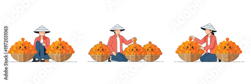 picture of a man selling his harvest