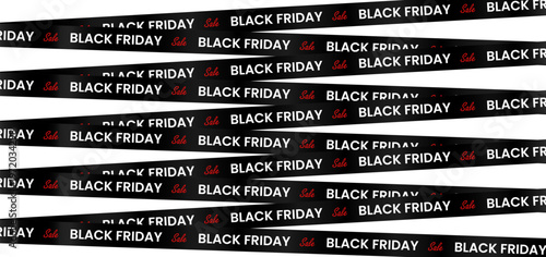 Collection Presents Elegant Black Friday Sale Ribbons and Sticky Tape Elements on Transparent Background for Modern Retail Branding and Promotion Needs