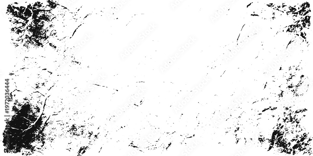 Fototapeta premium Black and White Grunge Texture Background, Distressed Overlay Retro Template, Dirty Wall Grain Effect, Rough Scratch Noise Pattern, Vintage Grungy Vector Illustration.