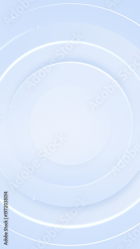 Clean vertical composition with circular lines and soft glow forming an interface style background. Light minimal design with center space for text, perfect for dashboards, UI and fintech visuals.