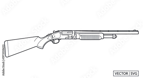 Line Drawing of a Shotgun