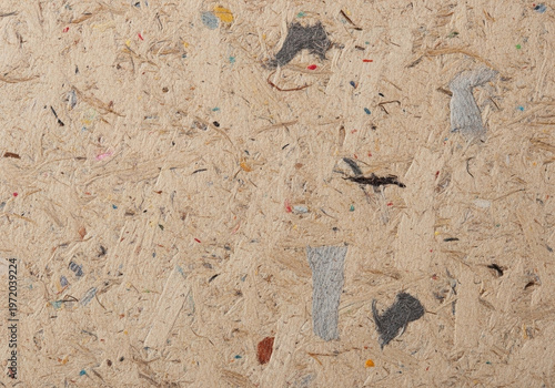 A close-up of a cork surface with various colored specks