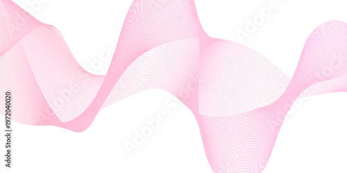Dynamic minimal smoke sound line. Energy abstract smooth colorful gradient frequency isolated element creative blend. Science tech swirls with thin twisted connected vibration curve lines design.