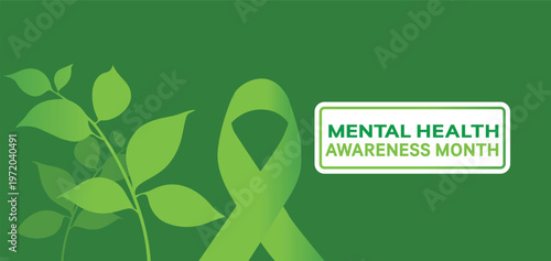 Mental health awareness month, illustration Background