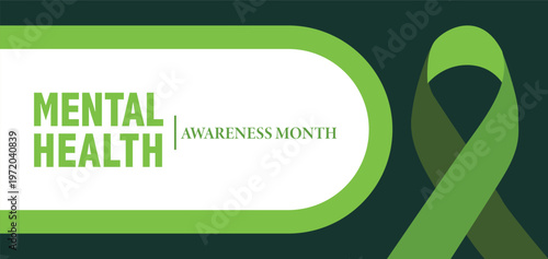 Mental health awareness month, illustration Background