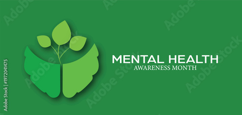 Mental health awareness month, illustration Background