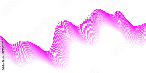Smooth abstract blue wave background with a flowing purple smoke pattern and soft rainbow light curves in a motion art vector illustration