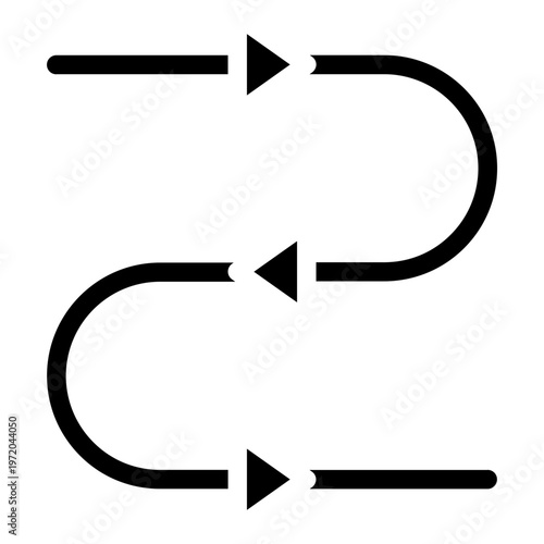 Iterative Workflow Loop Solid Icon