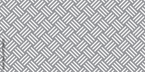 Seamless wave pattern geometric fabric vintage textile Illustration. Minimal line Pattern fence and barrier square lines mesh wallpaper design.