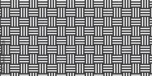 Seamless wave pattern geometric fabric vintage textile Illustration. Minimal line Pattern fence and barrier square lines mesh wallpaper design.