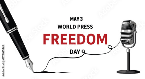 World press freedom day celebrating journalism and the right to speak