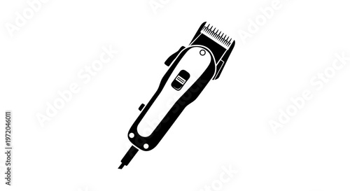 Hair Clipper Icon - Professional Barber Tool Silhouette