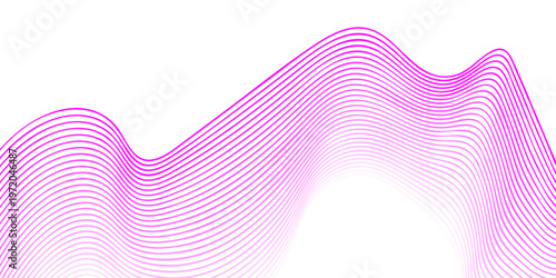 Blue and pink futuristic vector design featuring an abstract background with curved lines and a motion wave pattern for a modern technology web banner backdrop