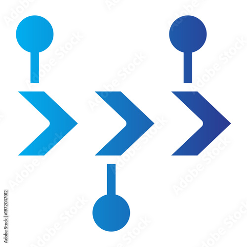 Sequential Workflow Gradient Icon