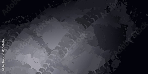 Dark abstract background featuring a tire track pattern and gradient