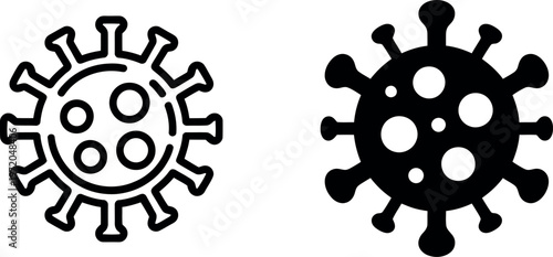 Coronavirus icon virus symbol vector illustration medical pathogen infection disease concept isolated white background