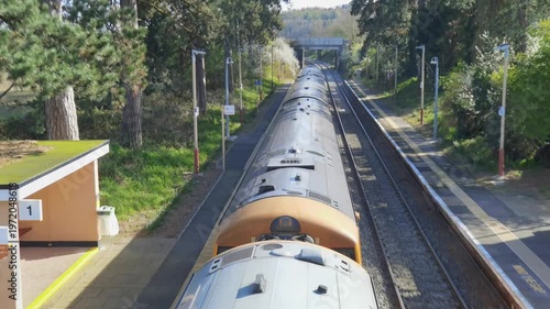 great british railways 4K rural station warwickshire england uk