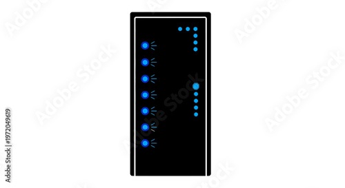 Black electronic device panel.