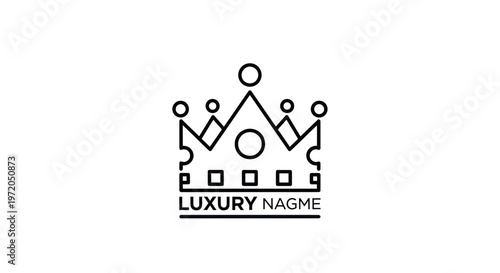 Elegant Crown Logo Design - Luxury Royalty Symbol Icon