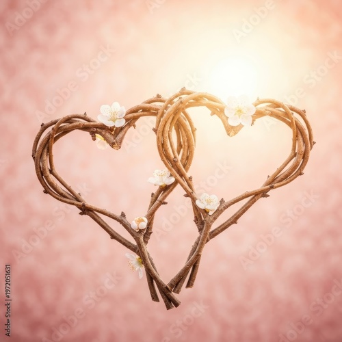 Heart Shaped Branches Branches forming the shape of a heart roma