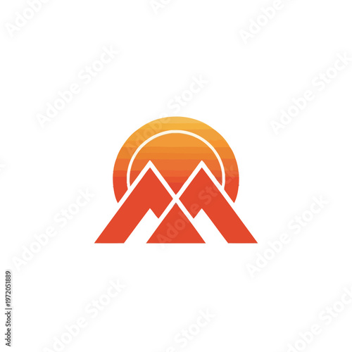 Mountain Logo Design Icon Graphic.