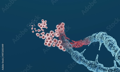 Viral infection causes DNA structure damage and mutation
