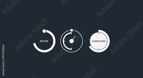 Countdown timer icons for time management and productivity