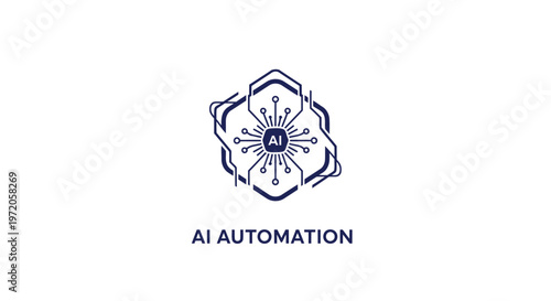 Artificial Intelligence Automation Logo Depicting Technological Innovation.