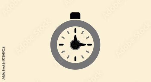 Simple stopwatch icon representing time management and countdowns, ideal for business and productivity concepts.