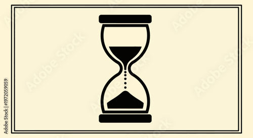 Hourglass icon symbolizing countdown time management, urgency, and the passage of time in business and life.