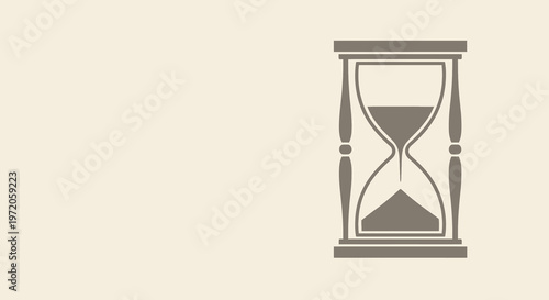 Vintage hourglass with sand flowing, symbolizing the passage of time, countdown, deadlines, and the importance of efficient time management.