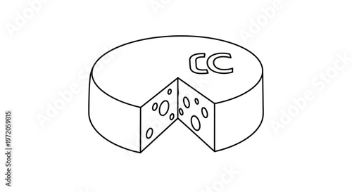 CC Creative Commons Cheese Slice.